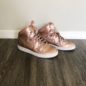 Women’s size 8 rose gold Nike Air Force